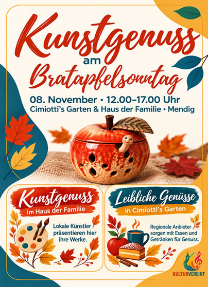 Kunstgenuss am Bratapfelsonntag